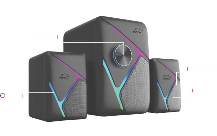 اسپیکر دسکتاپ تسکو مدل GS 2111، با توان خروجی 10 وات، 3 تکه و نور RGB