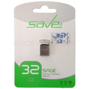 فلش مموری Save it USB2.0 مدل SAGE ظرفیت 32GB - نقره ای (گارانتی مادام العمر آی تین)