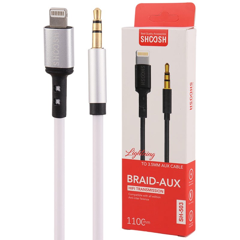 کابل تبدیل لایتنینگ به AUX شوش مدل SH-503 طول ۱.۱ متر
