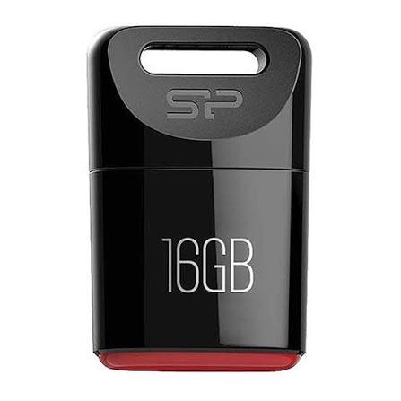 فلش مموری سیلیکون پاور مدل Touch T06 ظرفیت 16 گیگابایت، رابط USB2.0، مقاوم در برابر آب، گردوغبار و شوک، ابعاد کوچک و وزن 3.6 گرم، سازگار با ویندوز، مک و لینوکس