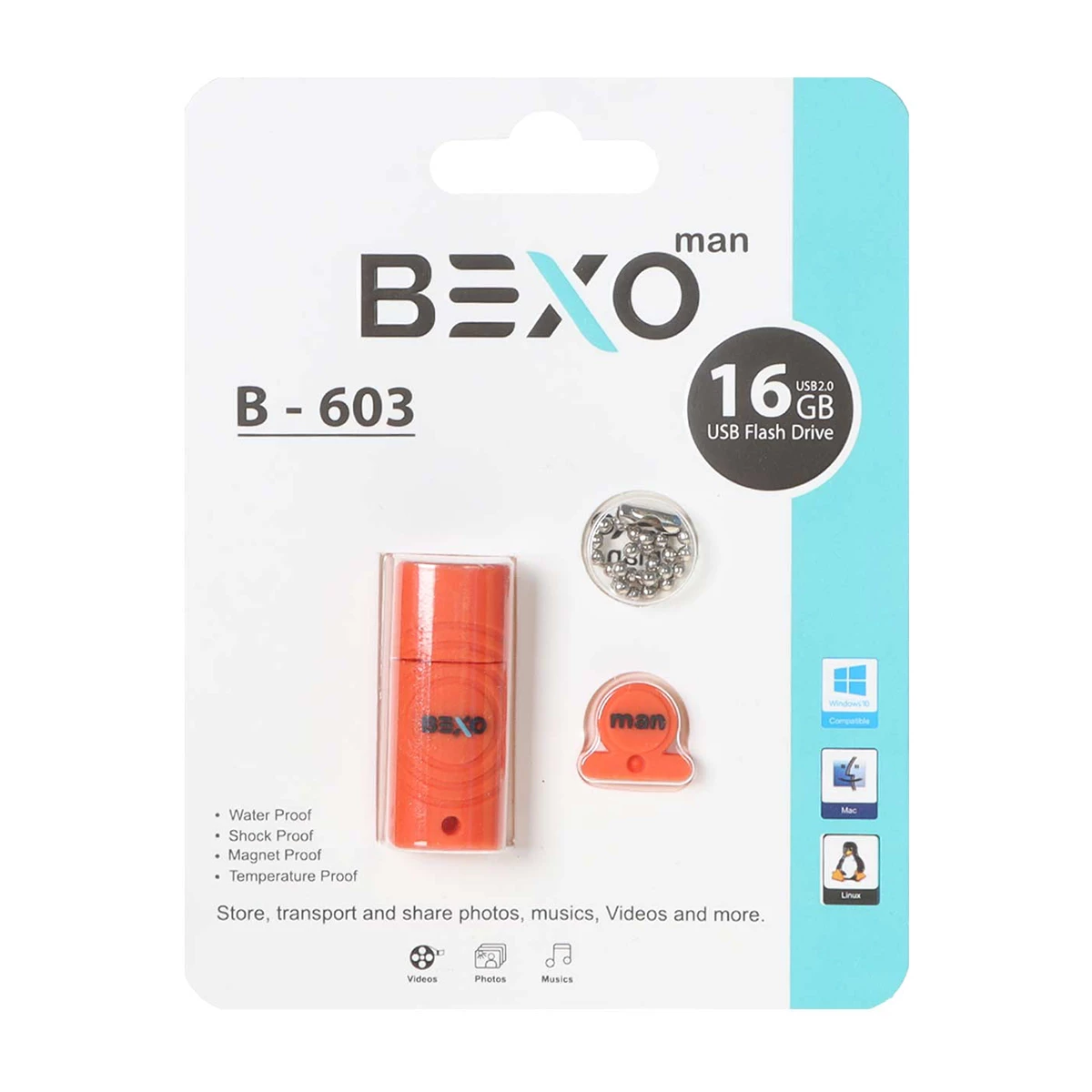 فلش مموری بکسو مدل B-603 ظرفیت 16 گیگابایت