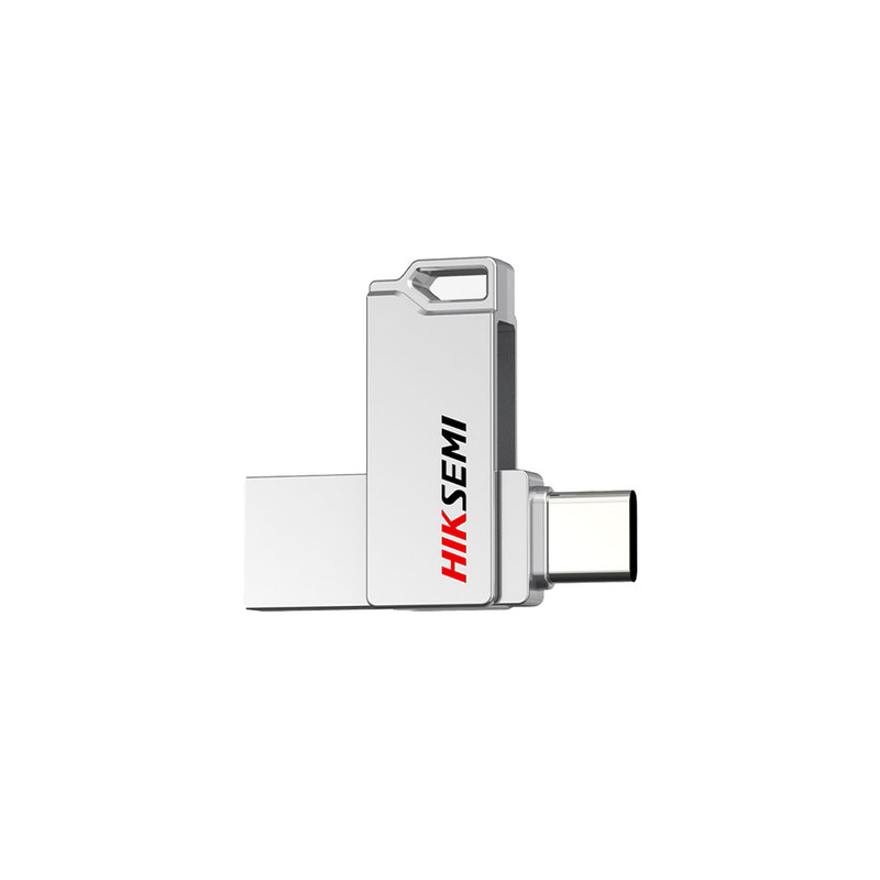فلش مموری 128 گیگابایتی هایک سمی مدل E327C SYNC USB3، با سرعت خواندن تا 150 و نوشتن تا 45 مگابایت بر ثانیه، مقاوم در برابر آب و سازگار با پورت‌های USB و USB-C